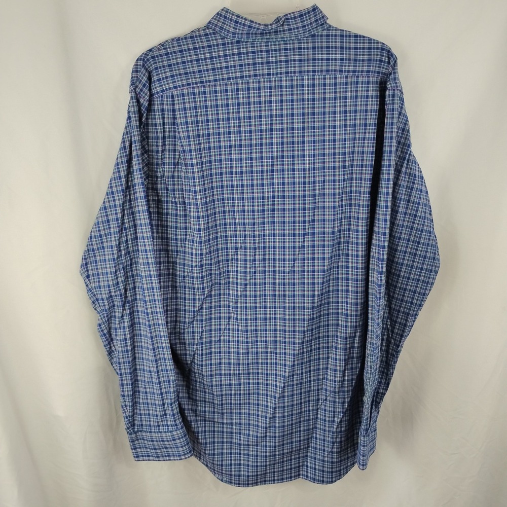 Polo Ralph Lauren Mens XL Classic Fit Performance Plaid Button Down Shirt Blue - Picture 10 of 14